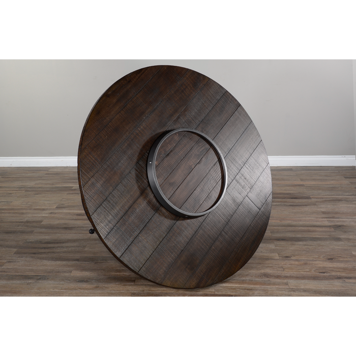 Sunny Designs Round Pub Table with Wine Barrel Base Tobacco Leaf - Bed & Sofa Hub