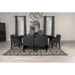 Coaster Catherine 7-piece Rectangular Dining Room Table Set Black - Bed & Sofa Hub