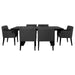 Coaster Catherine 7-piece Rectangular Dining Room Table Set Black - Bed & Sofa Hub