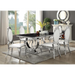 Coaster Antoine 7-piece Rectangular Glass Top Dining Room Set Chrome - Bed & Sofa Hub