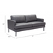 Zuo Decade Sofa Vintage Gray - Bed & Sofa Hub