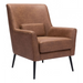 Zuo Ontario Accent Chair Vintage Brown - Bed & Sofa Hub