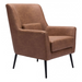 Zuo Ontario Accent Chair Vintage Brown - Bed & Sofa Hub