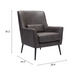 Zuo Ontario Accent Chair Vintage Black - Bed & Sofa Hub