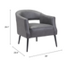 Zuo Berkeley Accent Chair Vintage Gray - Bed & Sofa Hub