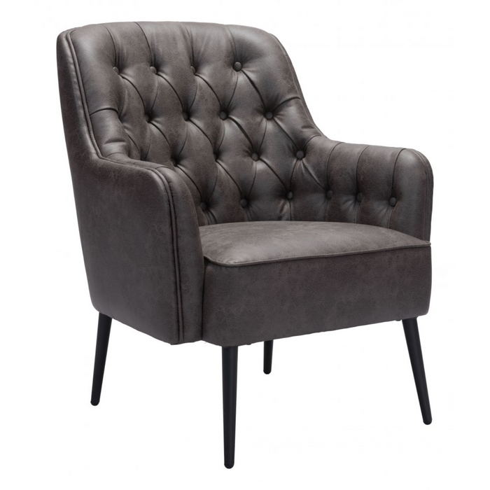 Zuo Tasmania Accent Chair Vintage Black - Bed & Sofa Hub