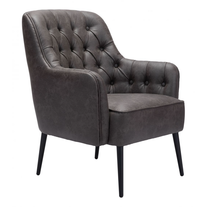 Zuo Tasmania Accent Chair Vintage Black - Bed & Sofa Hub
