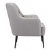 Zuo Tasmania Accent Chair Gray - Bed & Sofa Hub