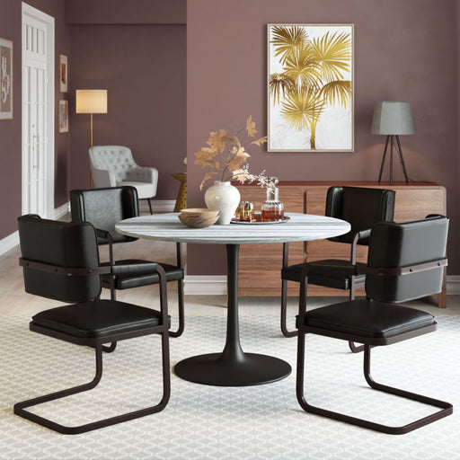 Zuo Central City Dining Table Gray & Black - Bed & Sofa Hub