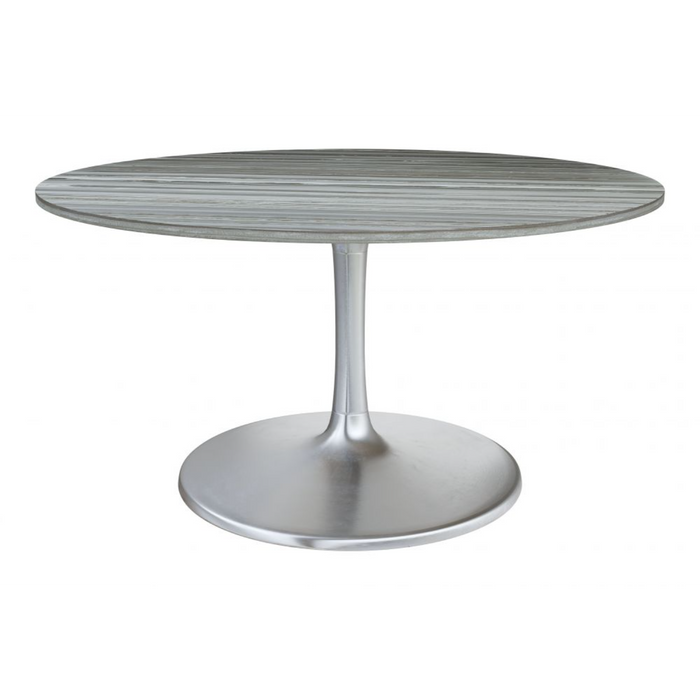 Zuo Star City Dining Table (60") Gray & Silver - Bed & Sofa Hub