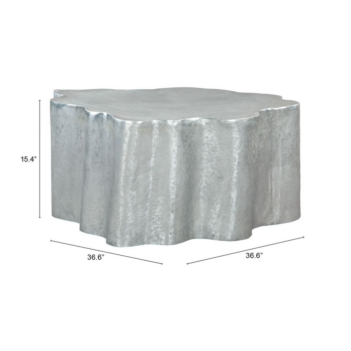 Zuo Kortha Coffee Table Antique Silver - Bed & Sofa Hub