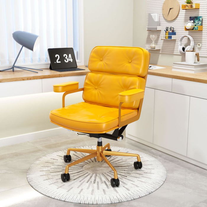 Zuo Smiths Office Chair Yellow - Bed & Sofa Hub