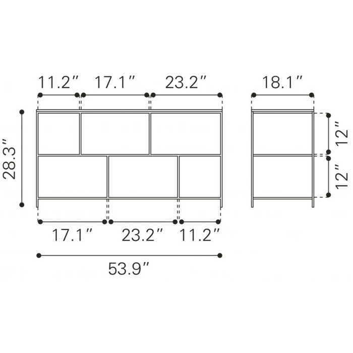Zuo Singularity Console Table White & Black - Bed & Sofa Hub