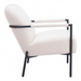 Zuo Chicago Accent Chair Ivory - Bed & Sofa Hub