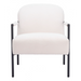 Zuo Chicago Accent Chair Ivory - Bed & Sofa Hub