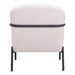 Zuo Chicago Accent Chair Ivory - Bed & Sofa Hub
