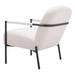 Zuo Chicago Accent Chair Ivory - Bed & Sofa Hub