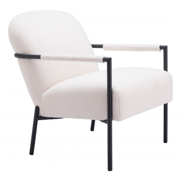 Zuo Chicago Accent Chair Ivory - Bed & Sofa Hub