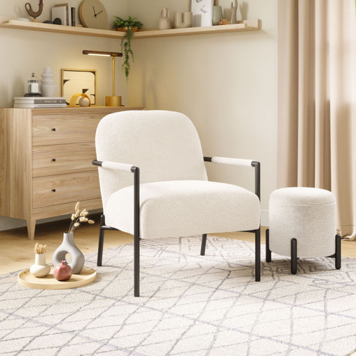 Zuo Chicago Accent Chair Ivory - Bed & Sofa Hub