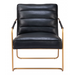 Zuo Dallas Accent Chair Vintage Black - Bed & Sofa Hub