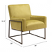 Zuo New York Accent Chair Olive Green - Bed & Sofa Hub