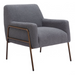 Zuo Charleston Accent Chair Gray - Bed & Sofa Hub