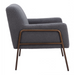 Zuo Charleston Accent Chair Gray - Bed & Sofa Hub