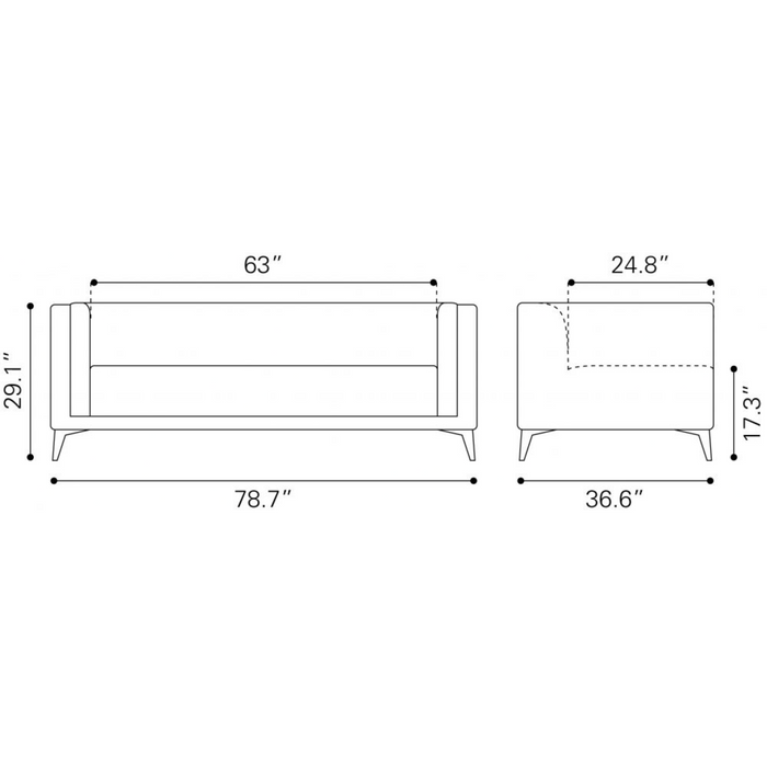ZUO Punta Cana Sofa - Bed & Sofa Hub