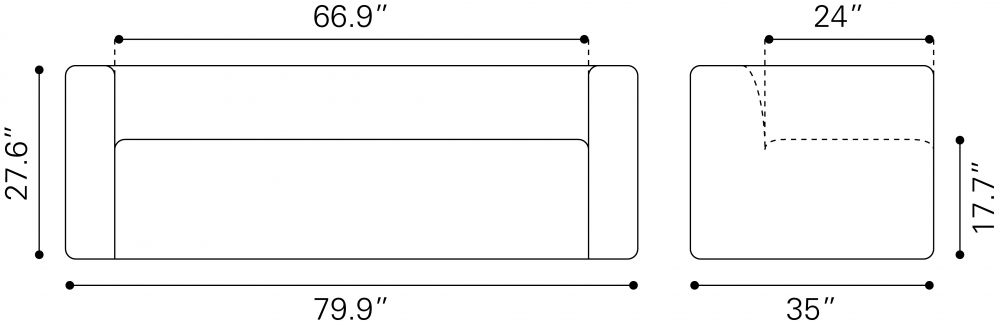 ZUO Puerto Plata Sofa - Bed & Sofa Hub