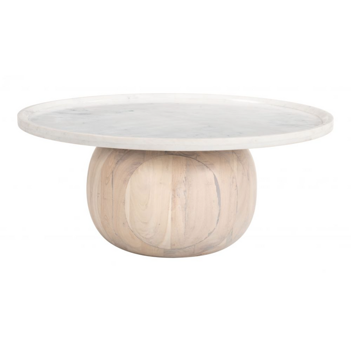 Zuo Savona Coffee Table White & Natural - Bed & Sofa Hub
