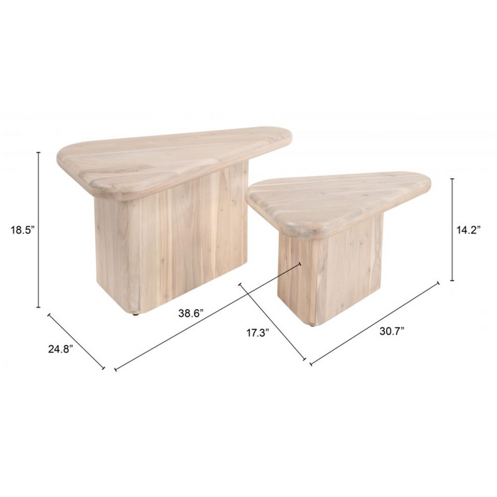 Zuo Navidic Coffee Table Set Natural - Bed & Sofa Hub