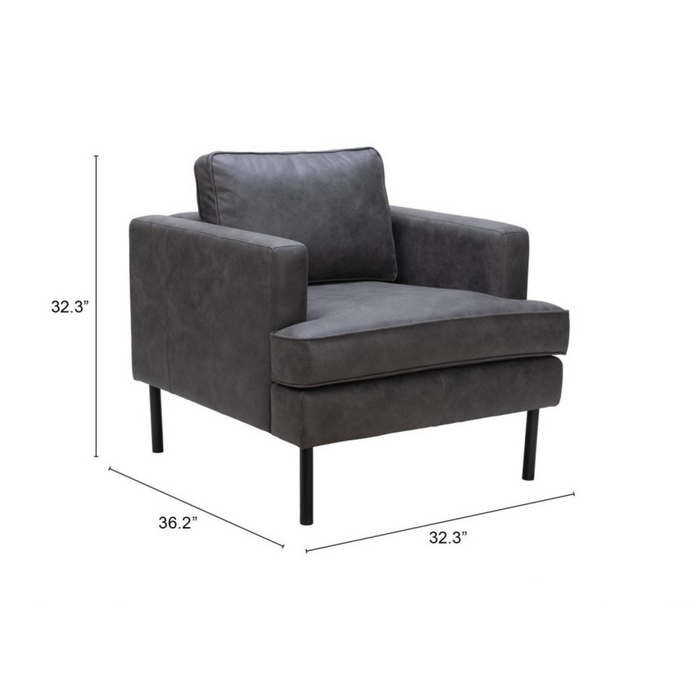 Zuo Decade Armchair Vintage Gray - Bed & Sofa Hub