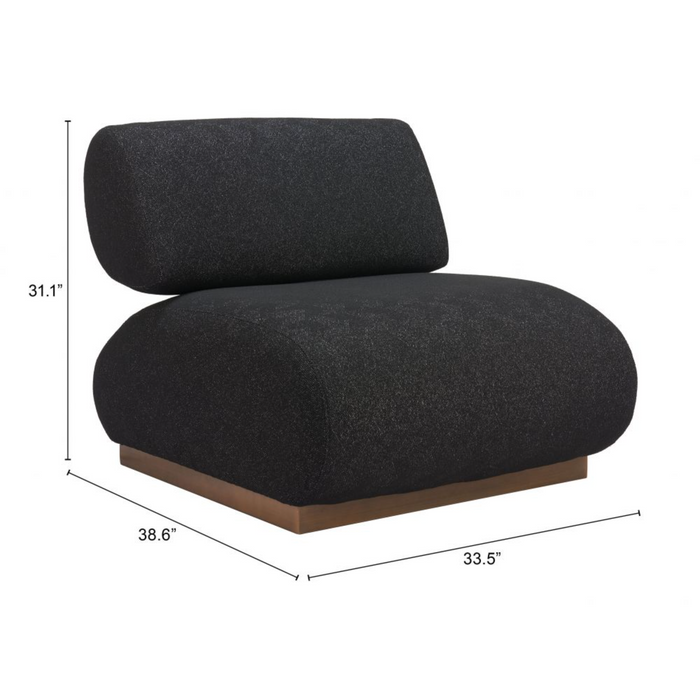 Zuo Barsa Accent Chair Black - Bed & Sofa Hub
