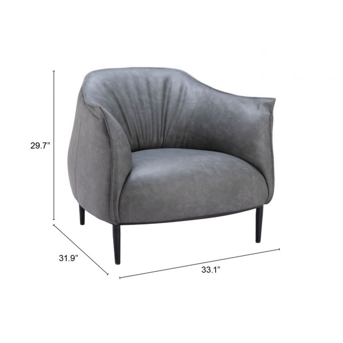 Zuo Julian Accent Chair Gray - Bed & Sofa Hub