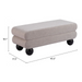Zuo Davao Bench Gray - Bed & Sofa Hub