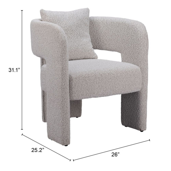 Zuo Melilla Dining Chair Misty Gray - Bed & Sofa Hub