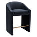 Zuo Emas Counter Stool Midnight Gray - Bed & Sofa Hub