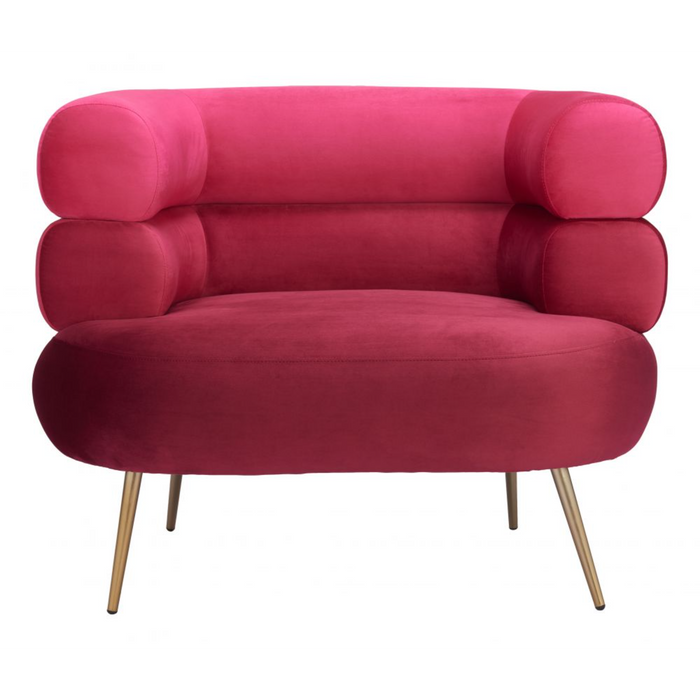 Zuo Arish Accent Chair Red - Bed & Sofa Hub