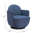 Zuo Bant Swivel Chair Blue - Bed & Sofa Hub