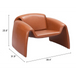 Zuo Horten Accent Chair Brown - Bed & Sofa Hub