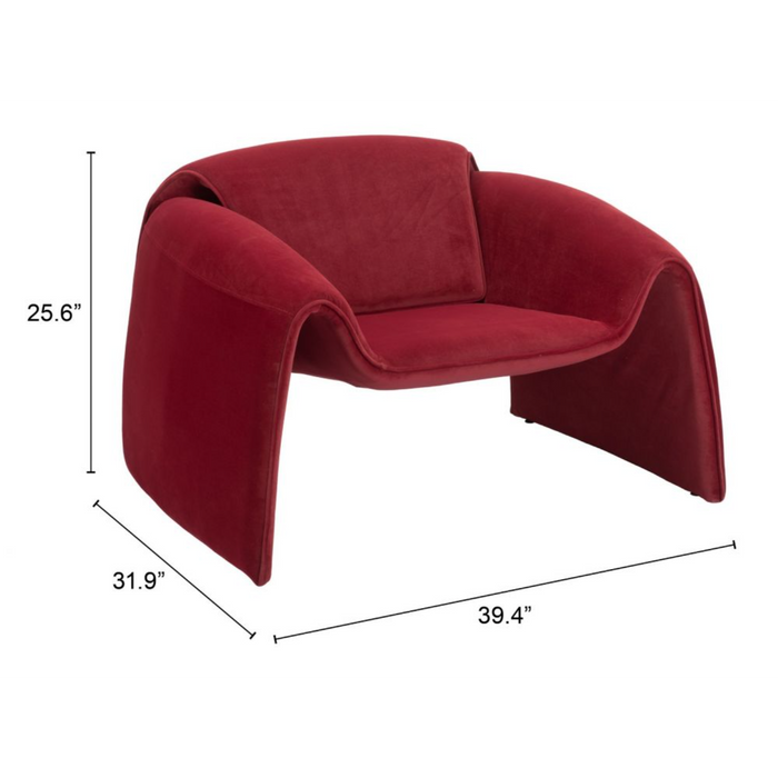 Zuo Horten Accent Chair Red - Bed & Sofa Hub
