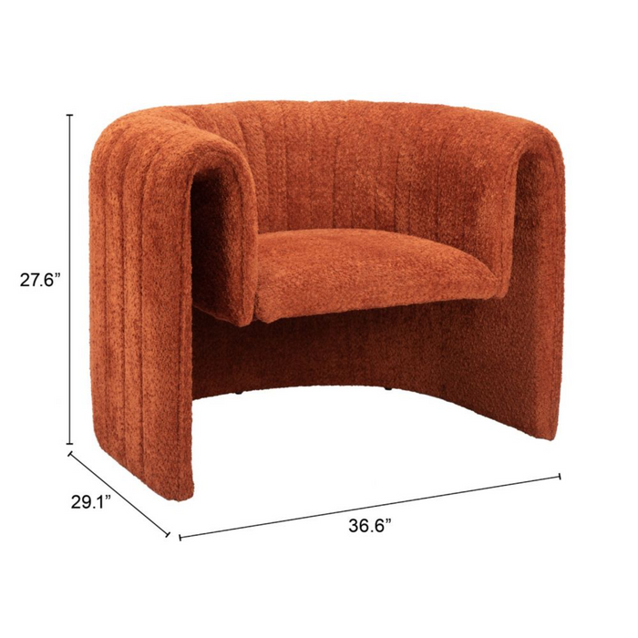 Zuo Viana Accent Chair Burnt Orange - Bed & Sofa Hub