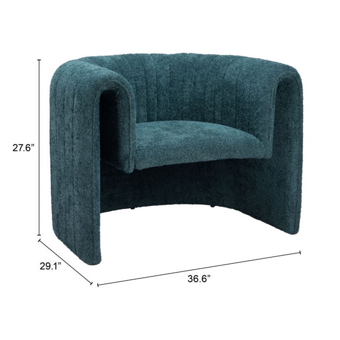 Zuo Viana Accent Chair Aquamarine - Bed & Sofa Hub
