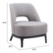 Zuo Mistley Accent Chair Gray - Bed & Sofa Hub