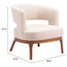 Zuo Penryn Accent Chair Beige - Bed & Sofa Hub