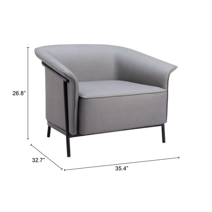 Zuo Burry Accent Chair Slate Gray - Bed & Sofa Hub