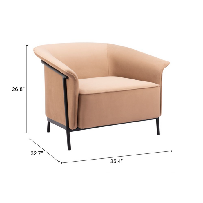 Zuo Burry Accent Chair Tan - Bed & Sofa Hub