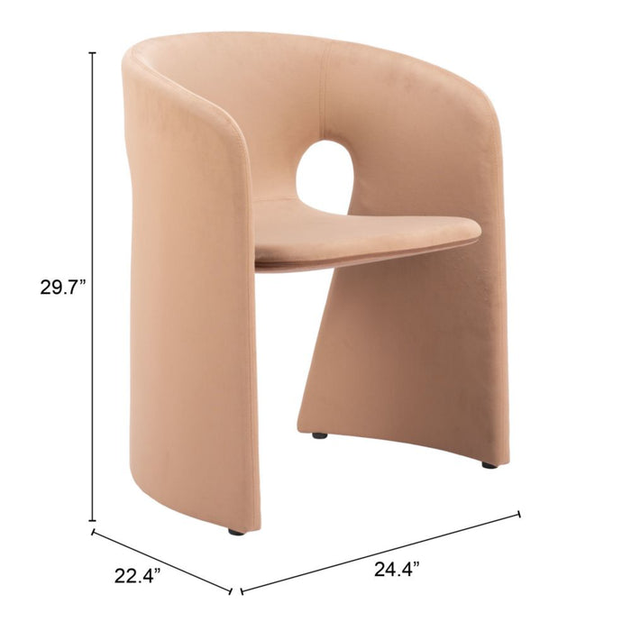 Zuo Rosyth Dining Chair Tan - Bed & Sofa Hub