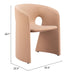Zuo Rosyth Dining Chair Tan - Bed & Sofa Hub