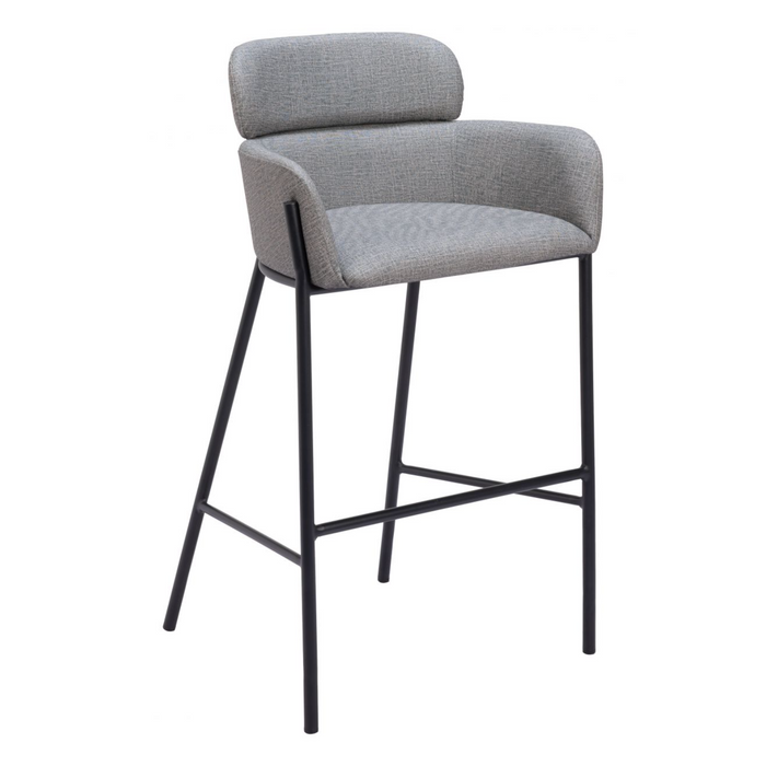 Zuo Bremor Barstool Slate Gray - Bed & Sofa Hub